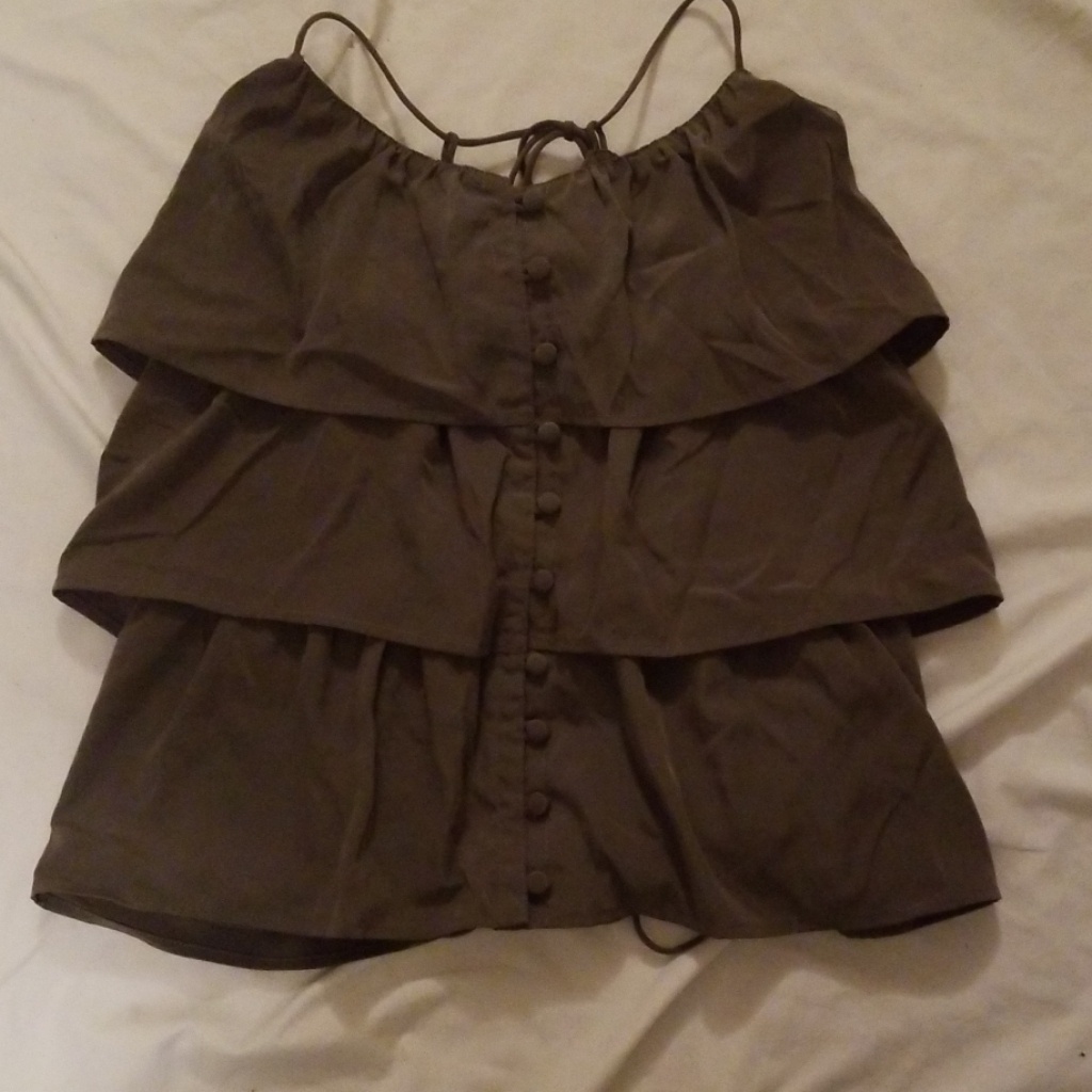 Nwt Aka New York Tiered Ruffled Cami Camisole S